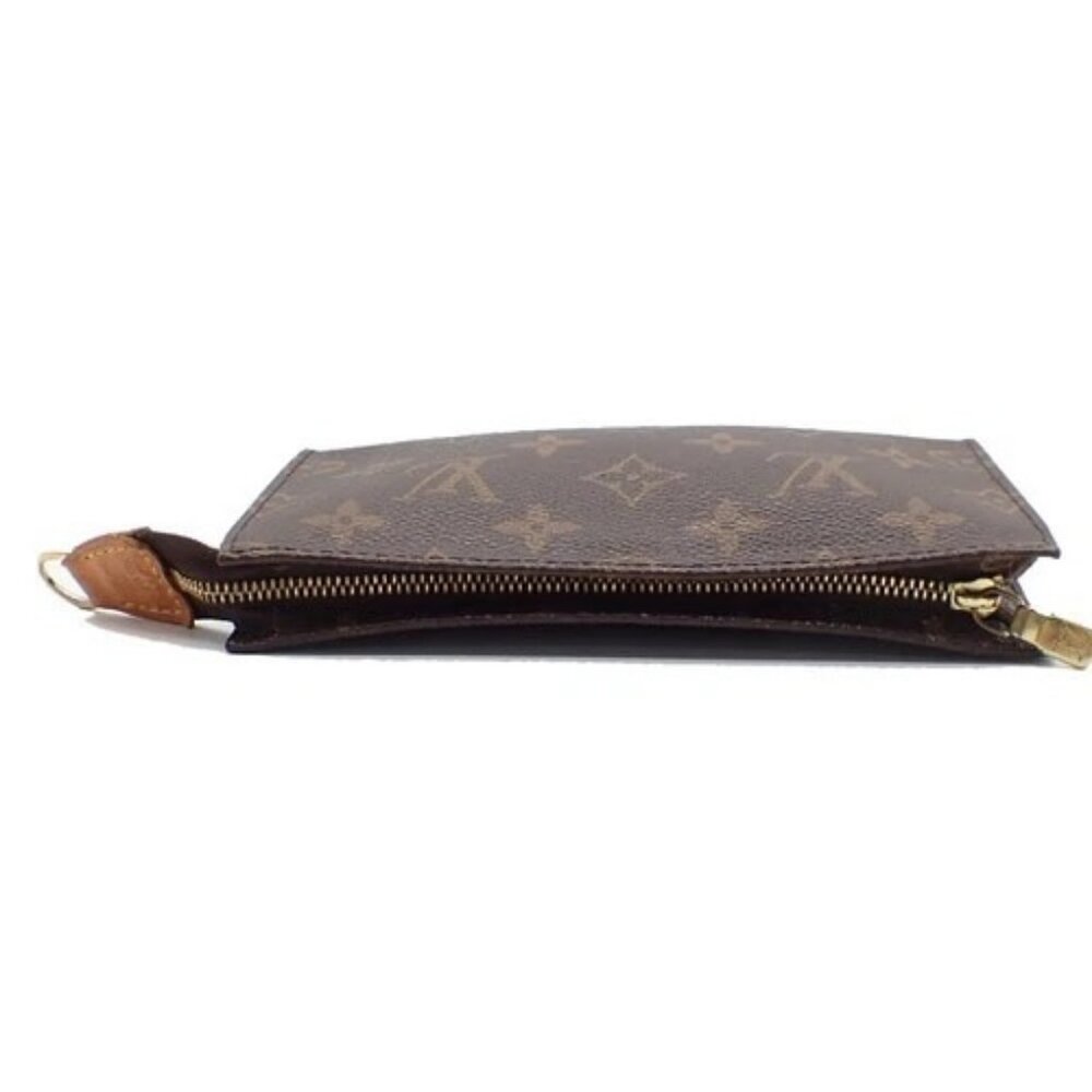 LOUIS VUITTON Logo BUCKET PM Pouch Bag Monogram Leather Brown France 60KB735 - Picture 5 of 14